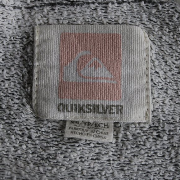 Quicksilver Heather Grey Distressed Beach Pullover Sweater - Picture 4 of 7